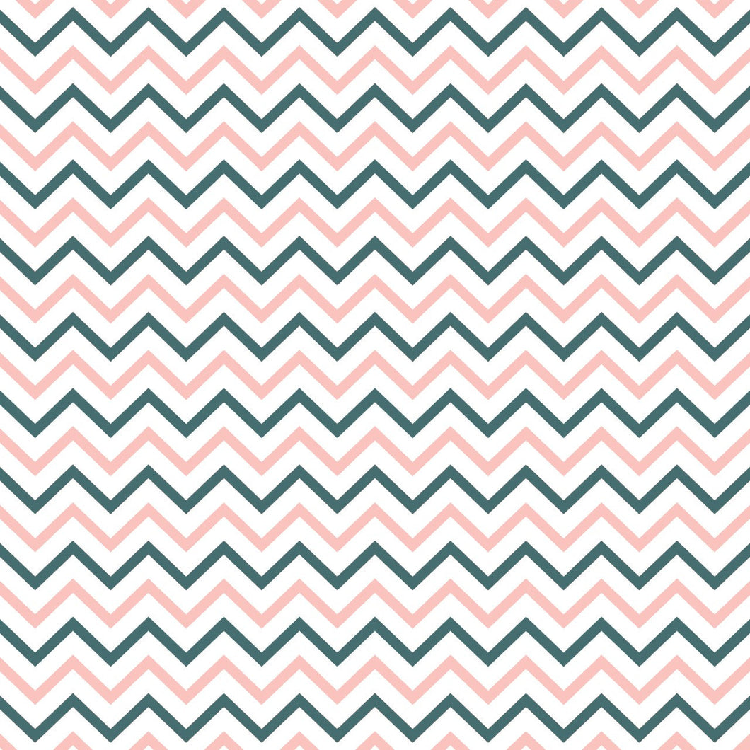 Zig zag rose et aqua