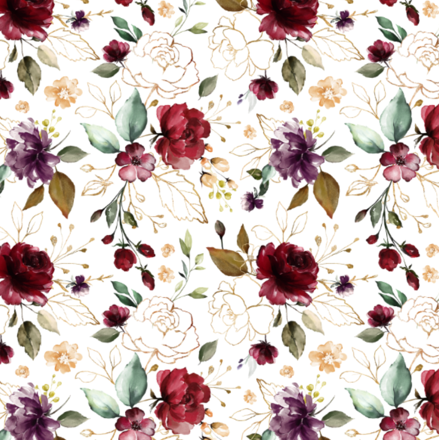 Précommande: Fleurs rouges et or